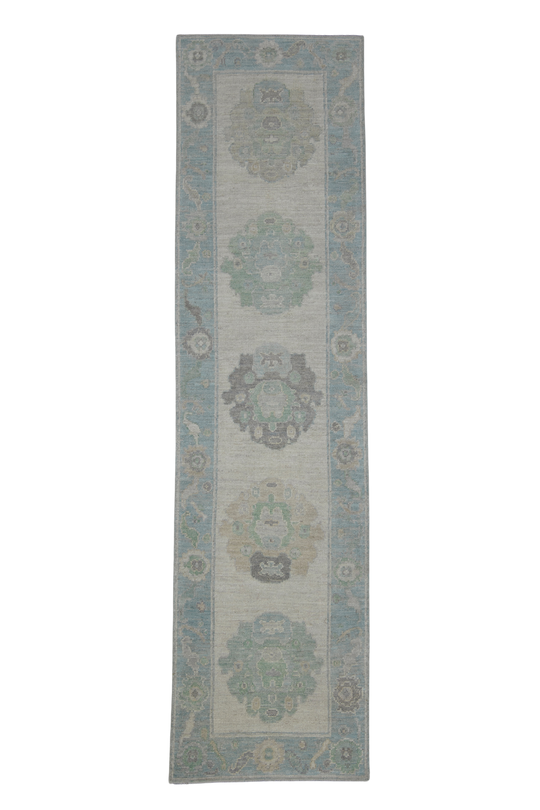 Turkish Oushak Rug 2'7" x 9'11" #11600