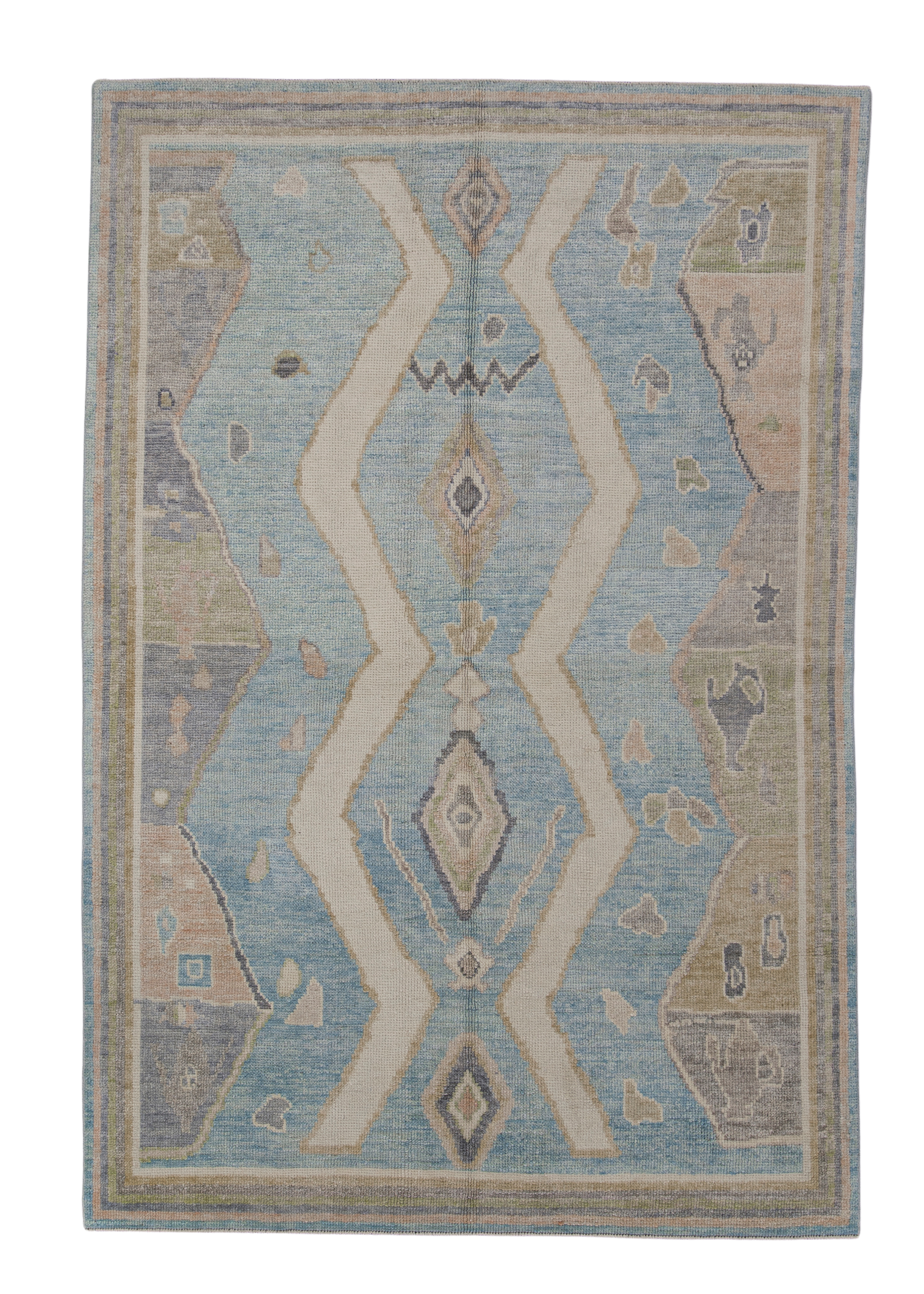Turkish Oushak Rug 4'10" x 7'2" #12080