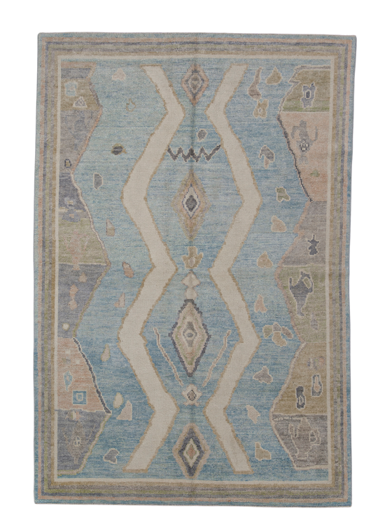 Turkish Oushak Rug 4'10" x 7'2" #12080