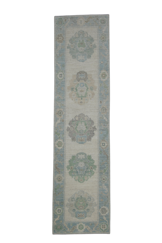 Turkish Oushak Rug 2'9" x 10'5" #11593