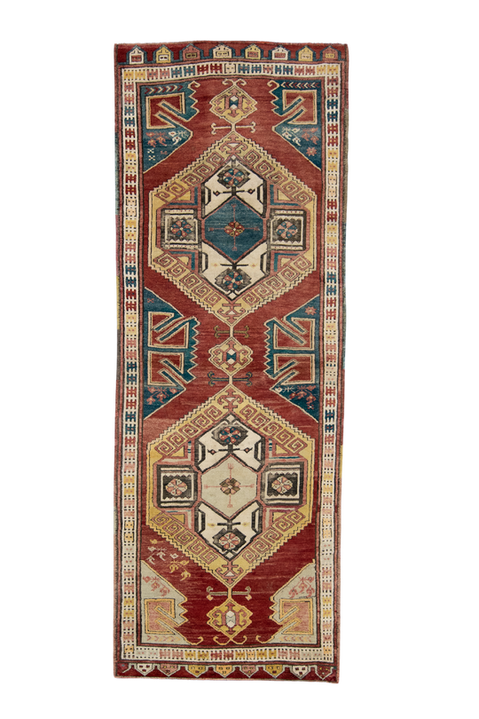 Turkish Vintage Anatolian Rug 3'11" x 10'11" #11982