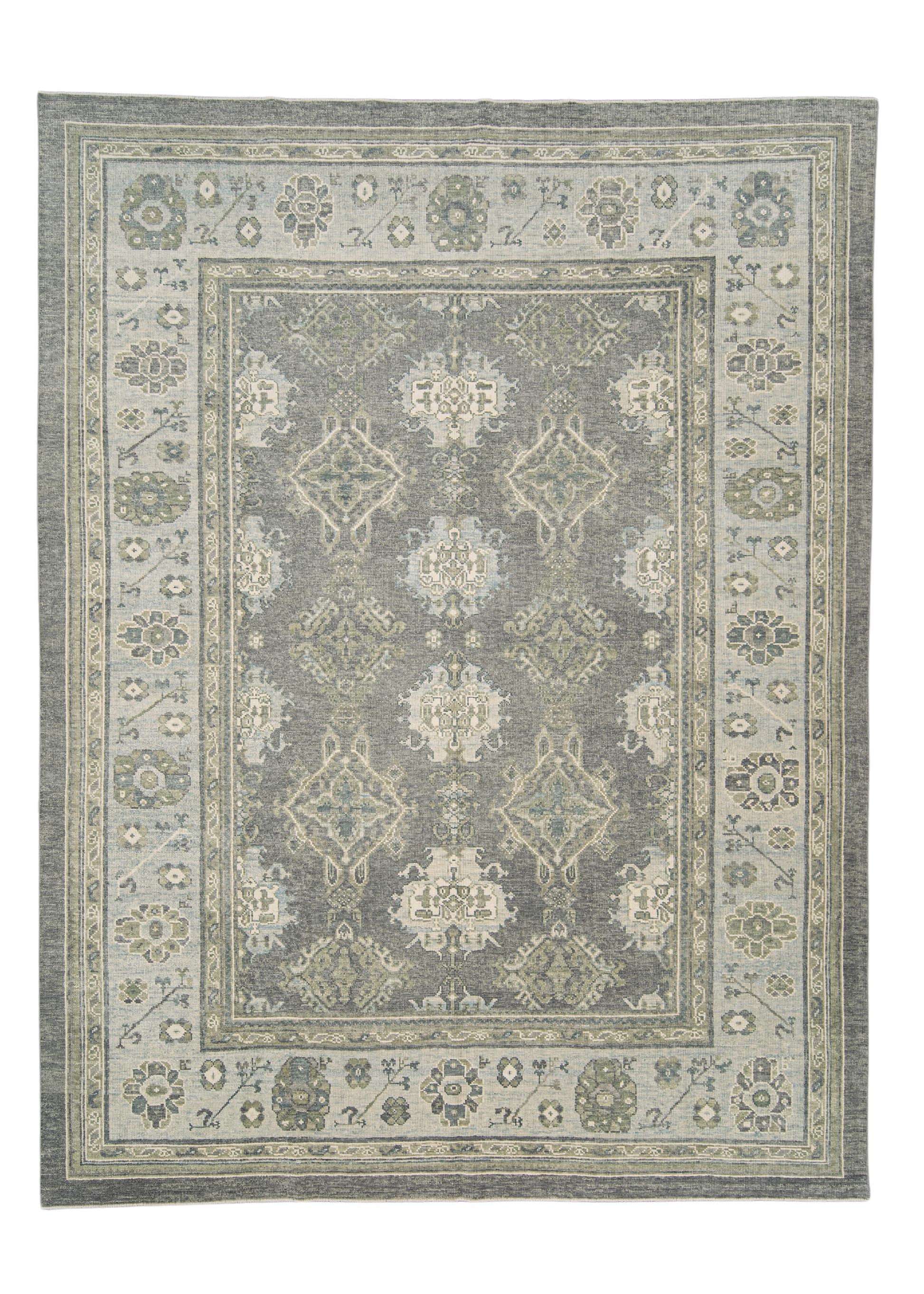 Turkish Oushak Rug 9'3" x 12'1" #12097