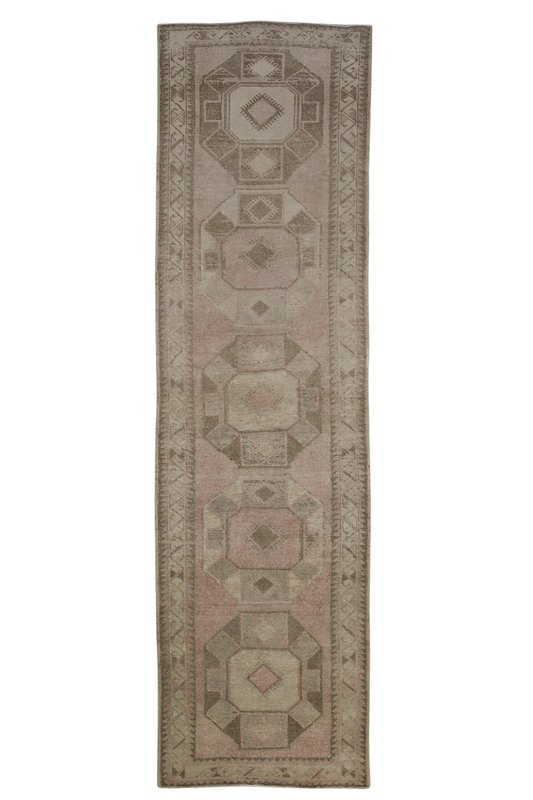 Turkish Vintage Anatolian Rug 3'6" x 12'6" #8332