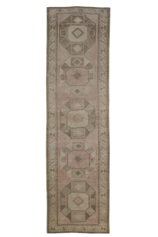 Turkish Vintage Anatolian Rug 3'6" x 12'6" #8332