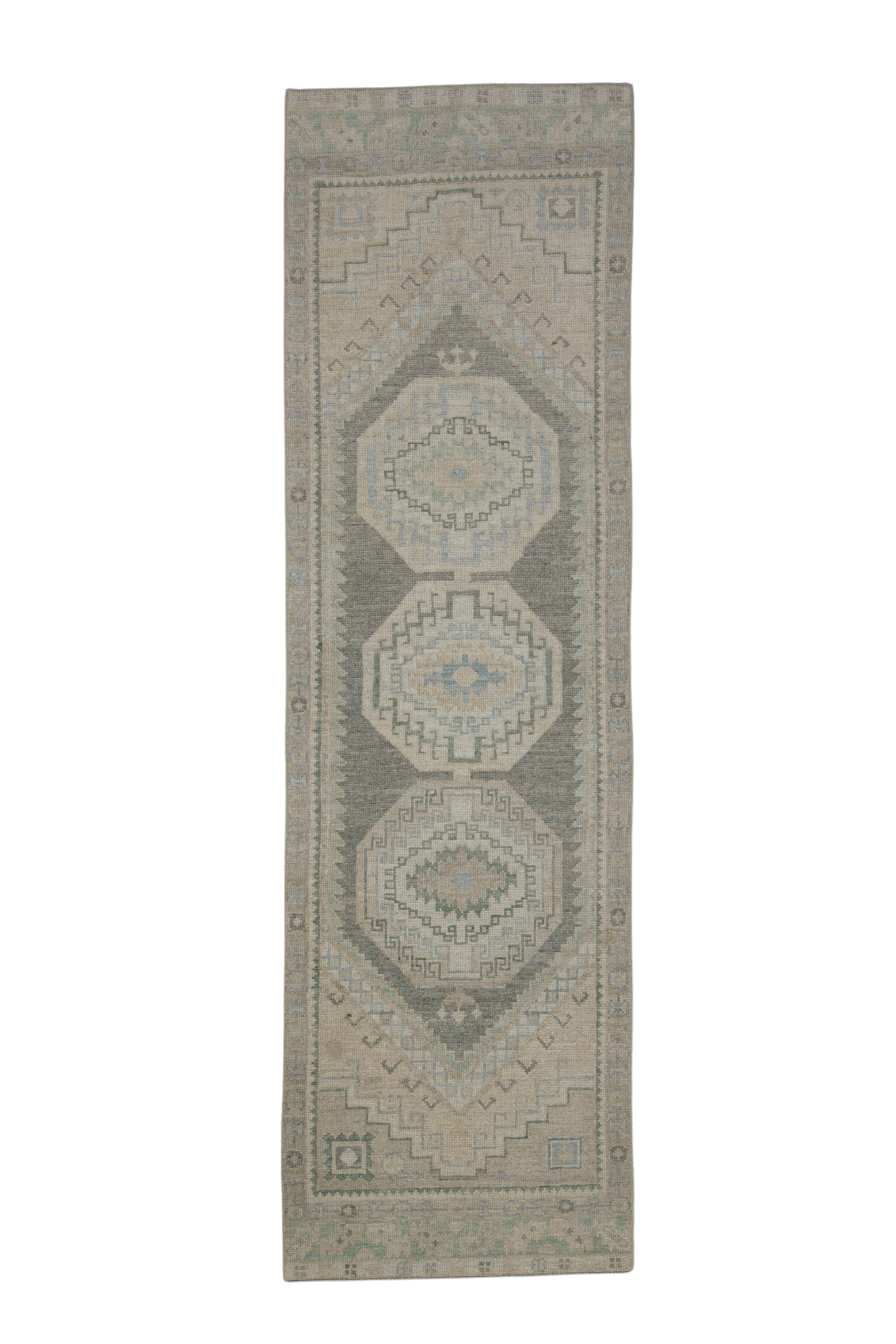 Turkish Oushak Rug 3' x 10'2" #11257