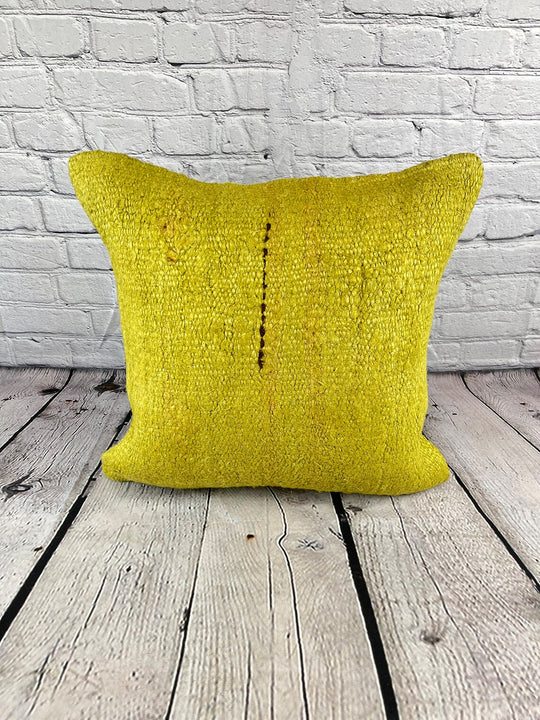 20 x 20 Hemp Pillow Turkish Cushion Natural Green Pillow Cushion Cover #6315