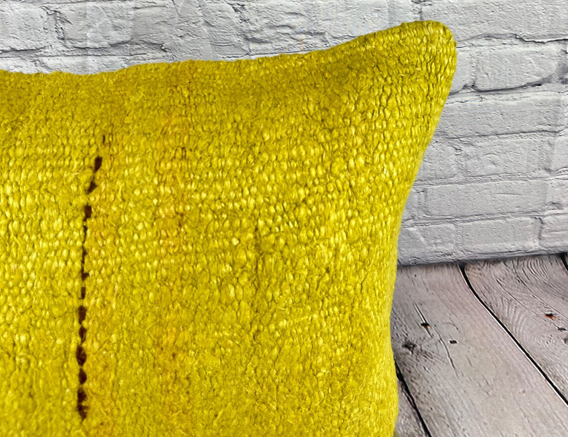 20 x 20 Hemp Pillow Turkish Cushion Natural Green Pillow Cushion Cover #6315