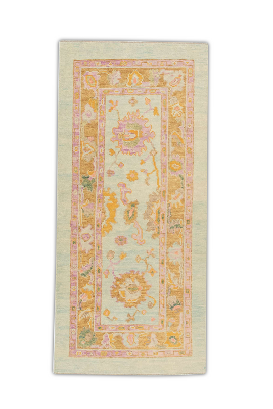 #1474 Turkish Oushak 2'10" x 6'3"