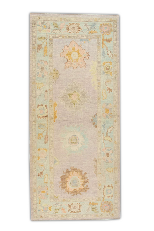 #972 Turkish Oushak 3'1" x 7'