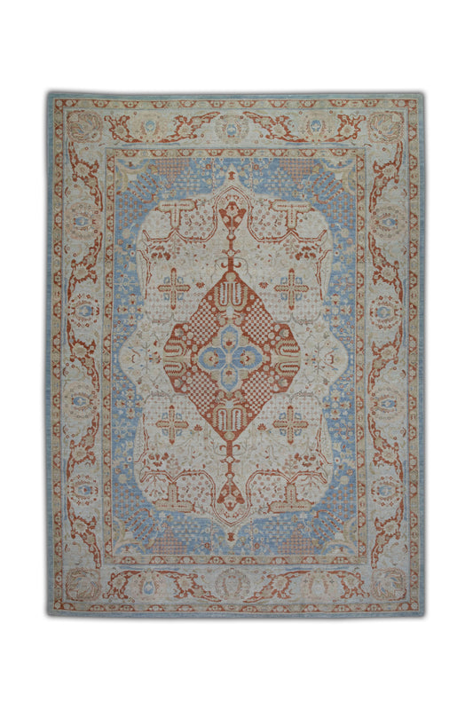 Turkish Antique Look Oushak Rug 10'5" x 14'  #5049