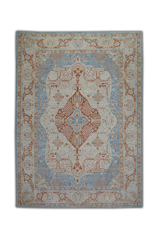 #5049 Turkish Antique Look Oushak 10'5" x 14'