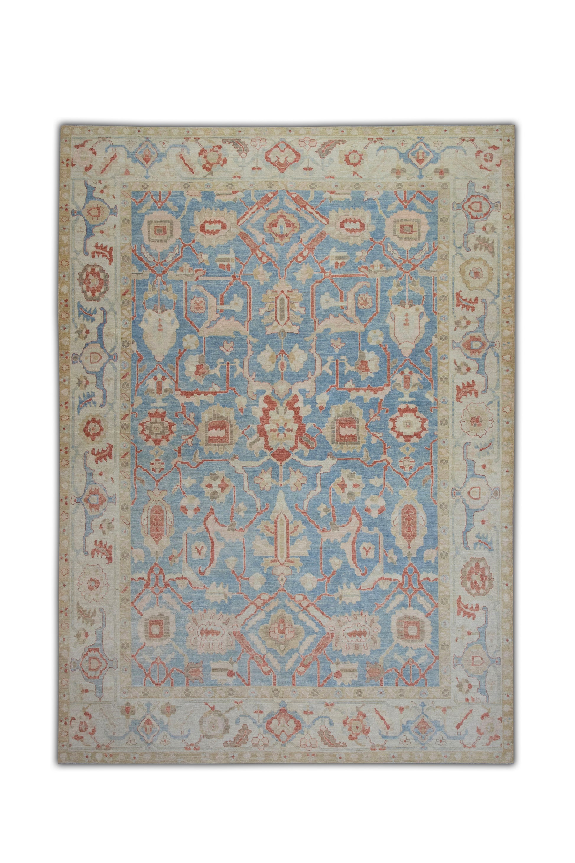 Turkish Antique Look Oushak Rug 10' x 13'11"  #5921
