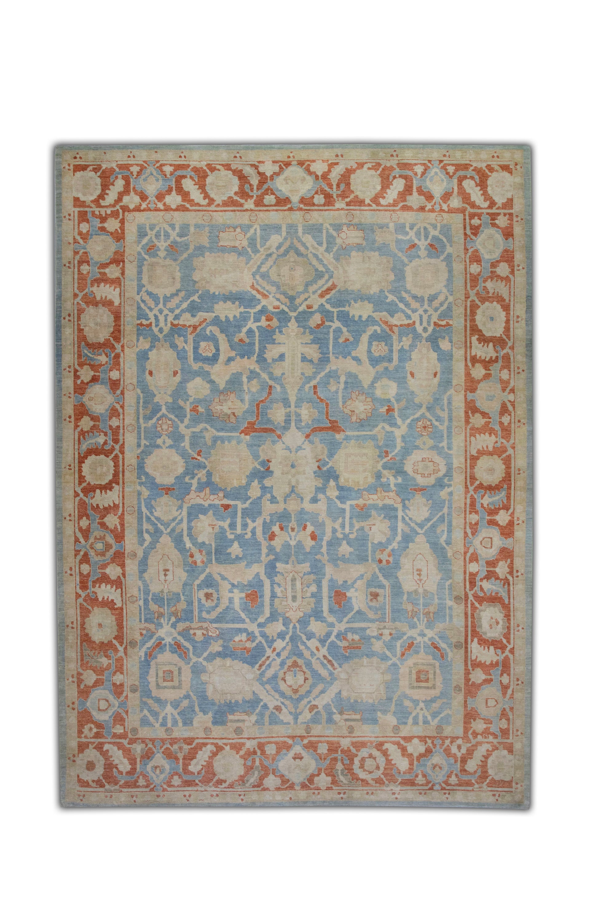 Turkish Antique Look Oushak Rug 10' x 14'1"  #5934