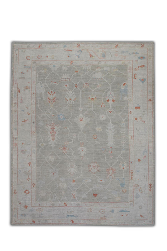 #5918 Turkish Antique Look Oushak 9'4" x 12'2"