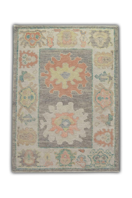 #6093 Turkish Oushak 2'5" x 3'4"