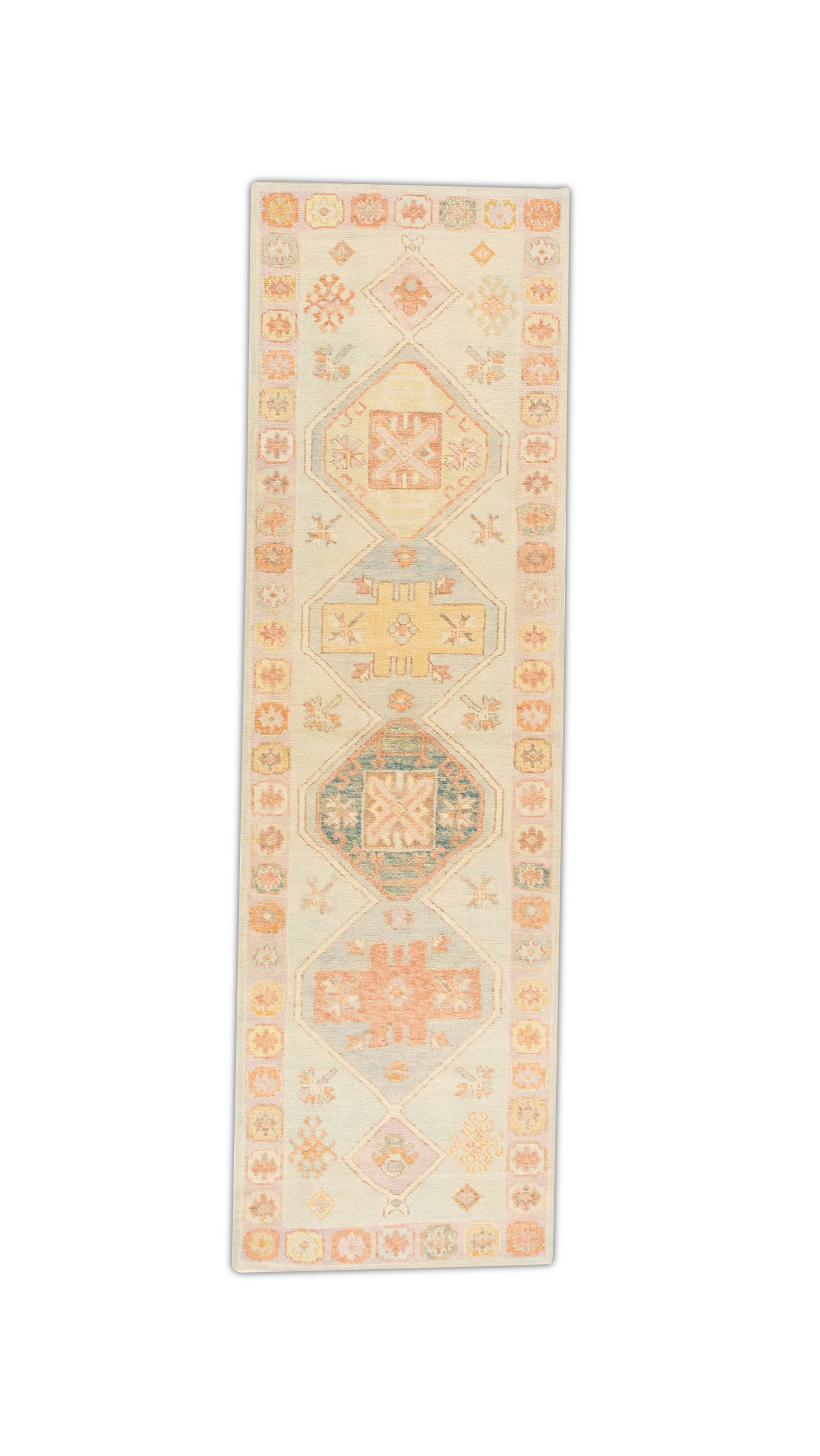 Turkish Oushak Rug 3' x 10'1" #1145