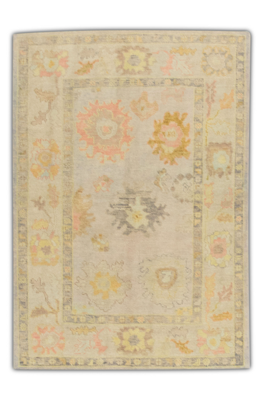Turkish Oushak Rug 4'2" x 5'10" #267