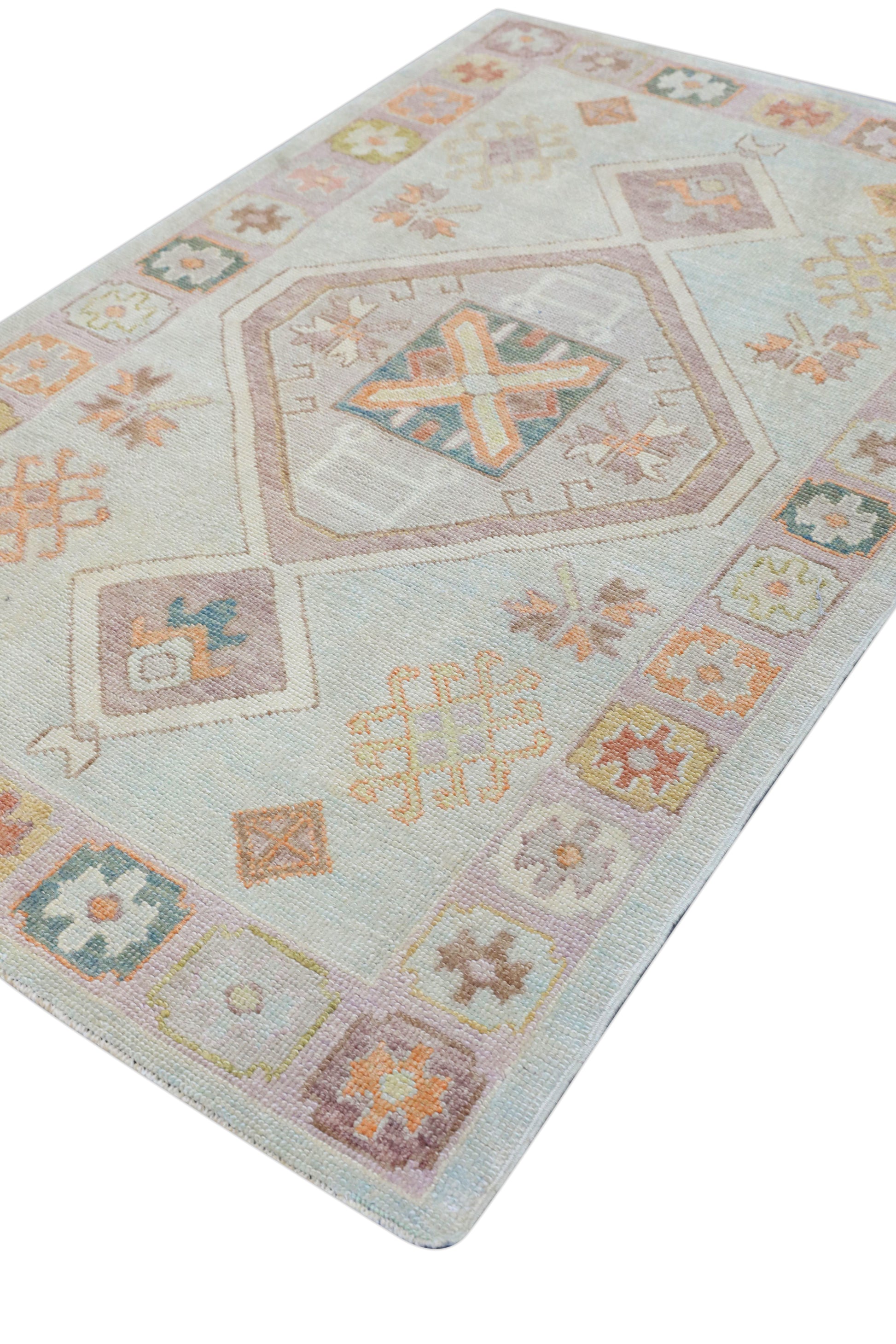 Turkish Oushak Rug 4'1" x 6'5" #4301