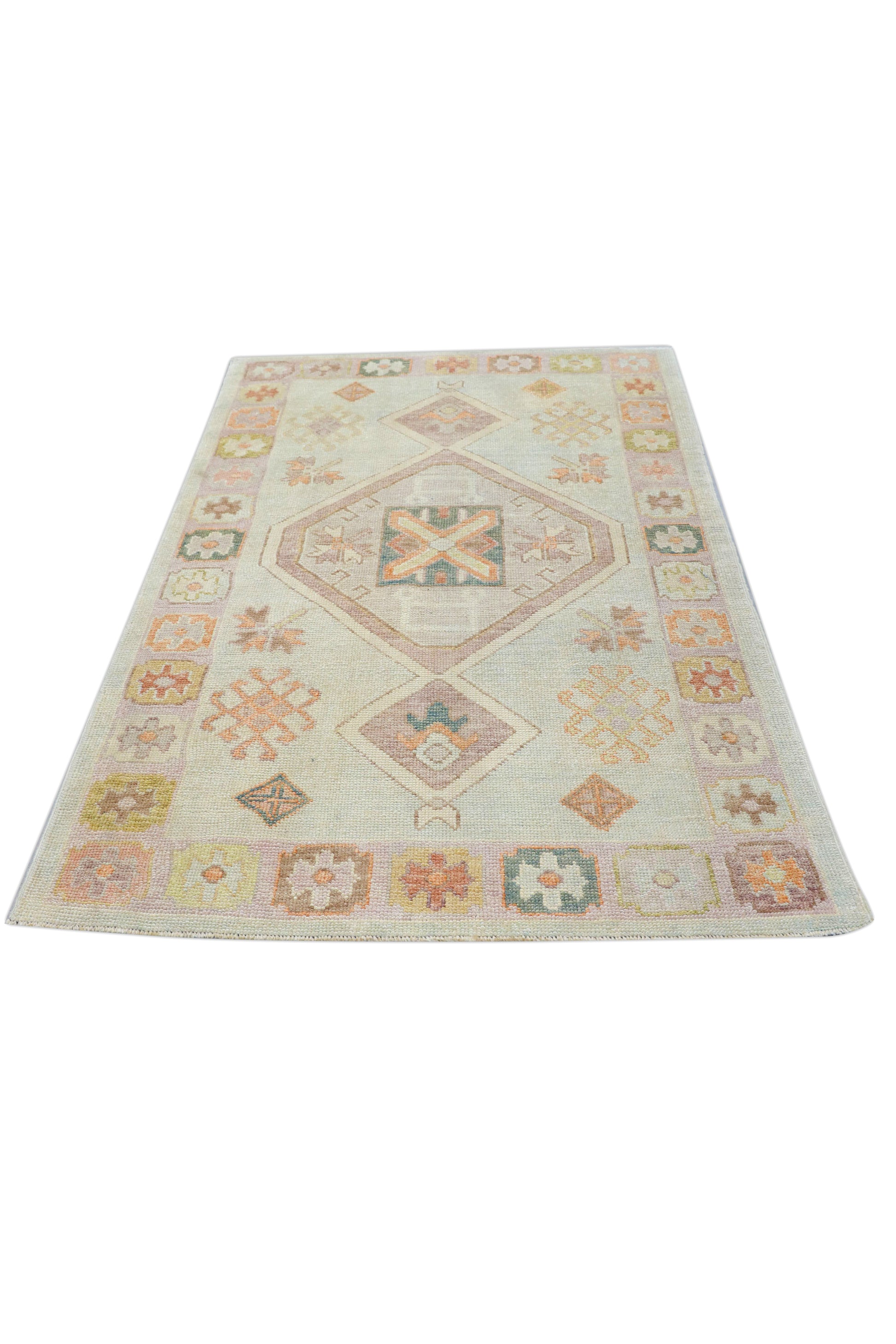 Turkish Oushak Rug 4'1" x 6'5" #4301