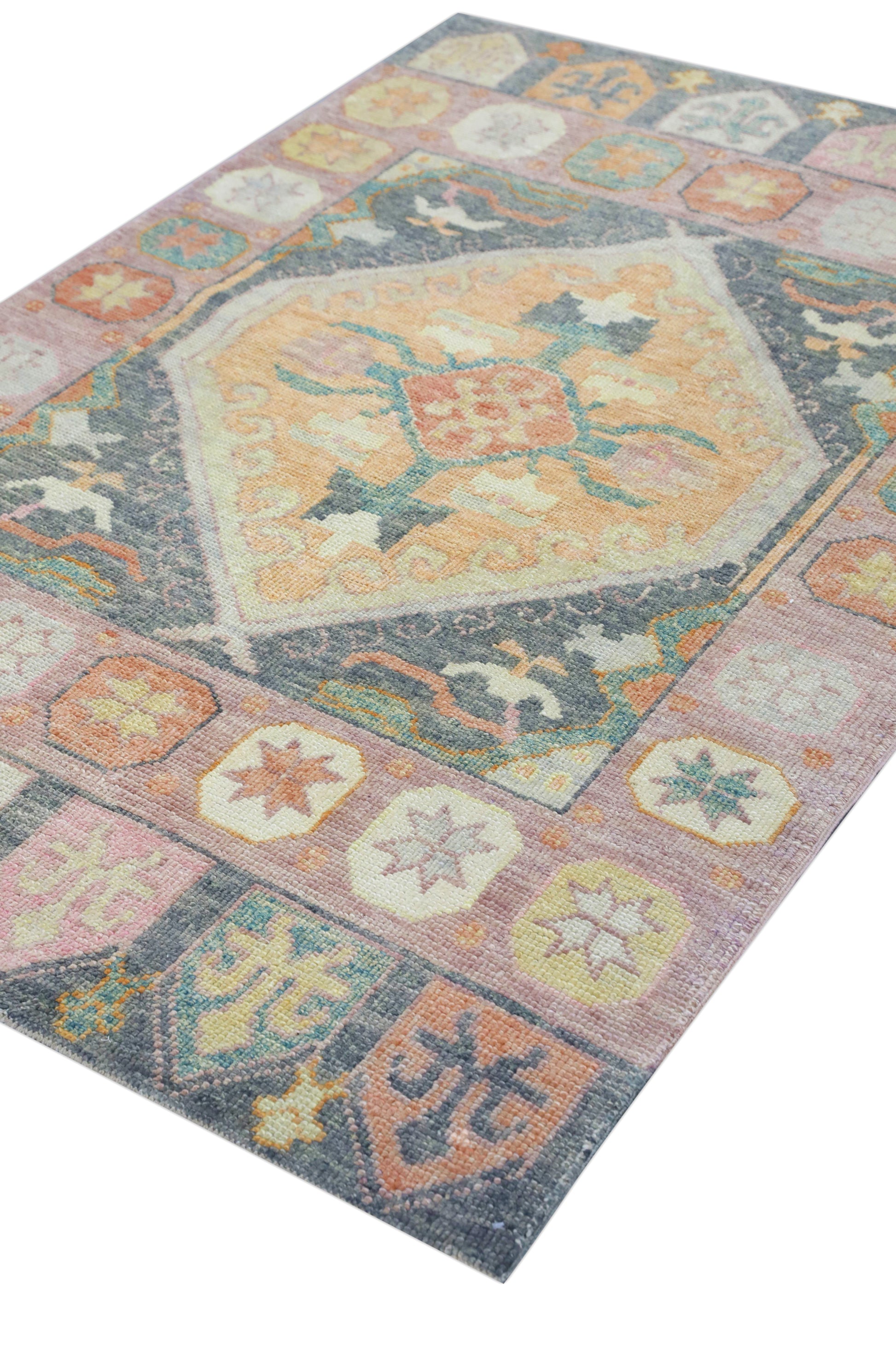 Turkish Oushak Rug 4'3" x 6'2" #4290
