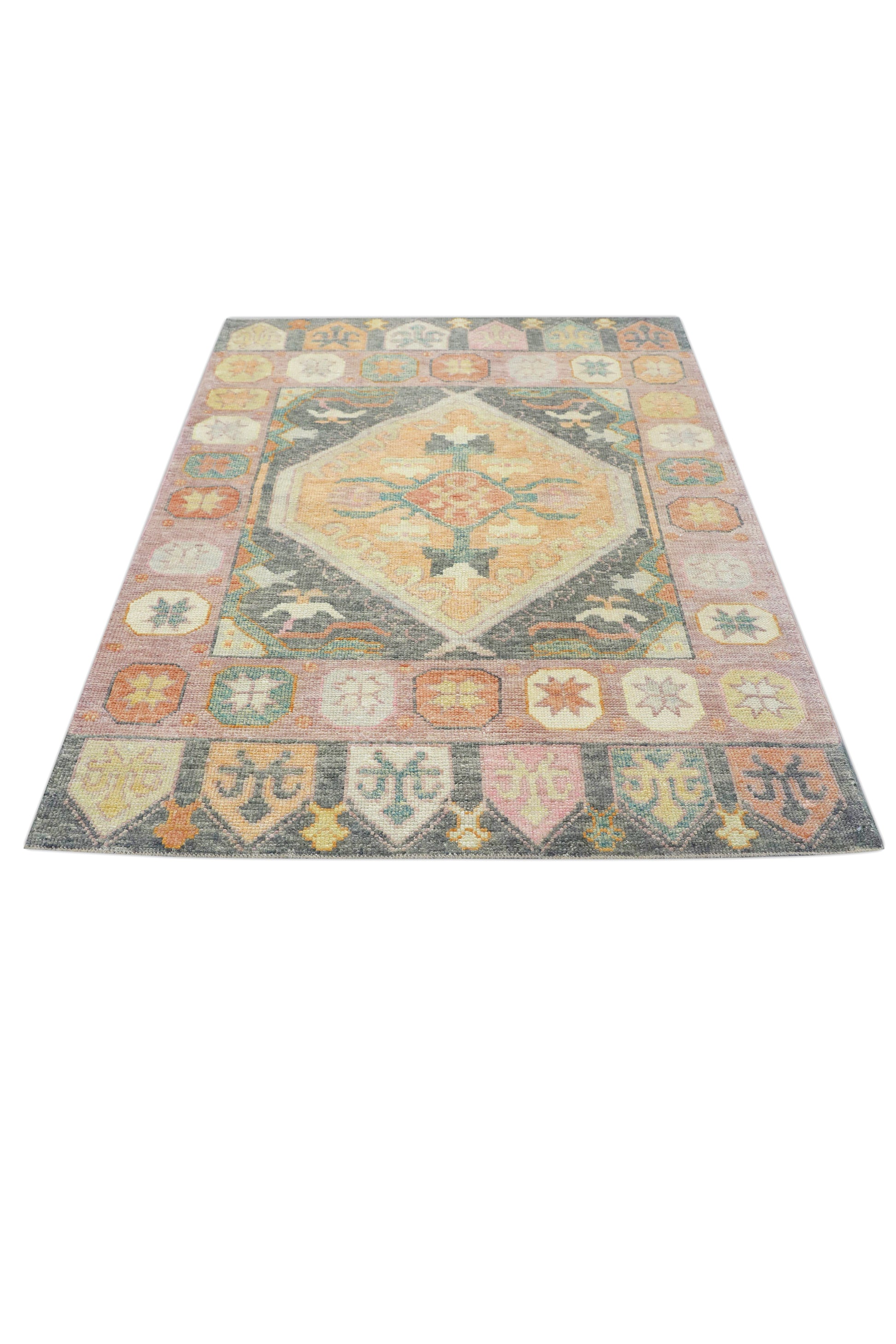 Turkish Oushak Rug 4'3" x 6'2" #4290
