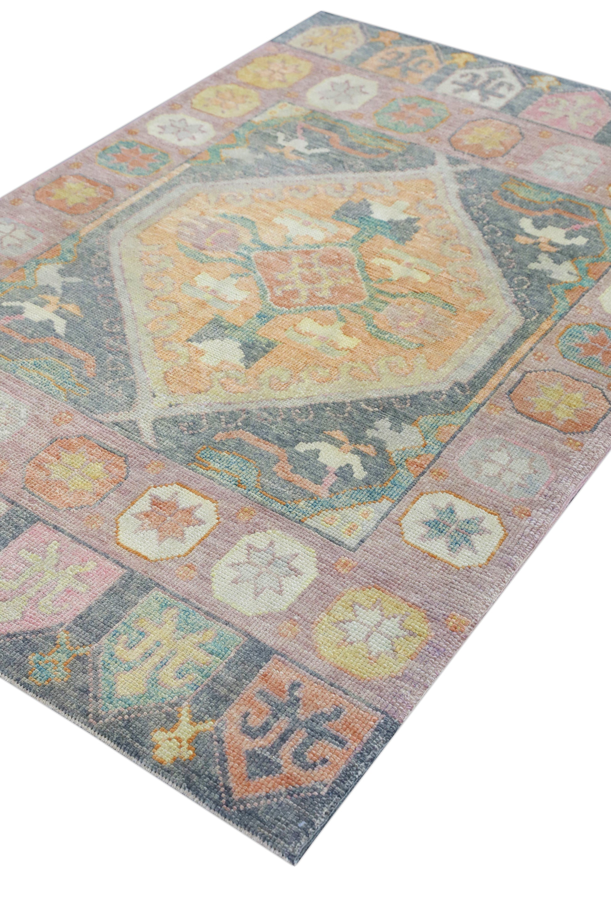 Turkish Oushak Rug 4'2" x 6'3" #4261