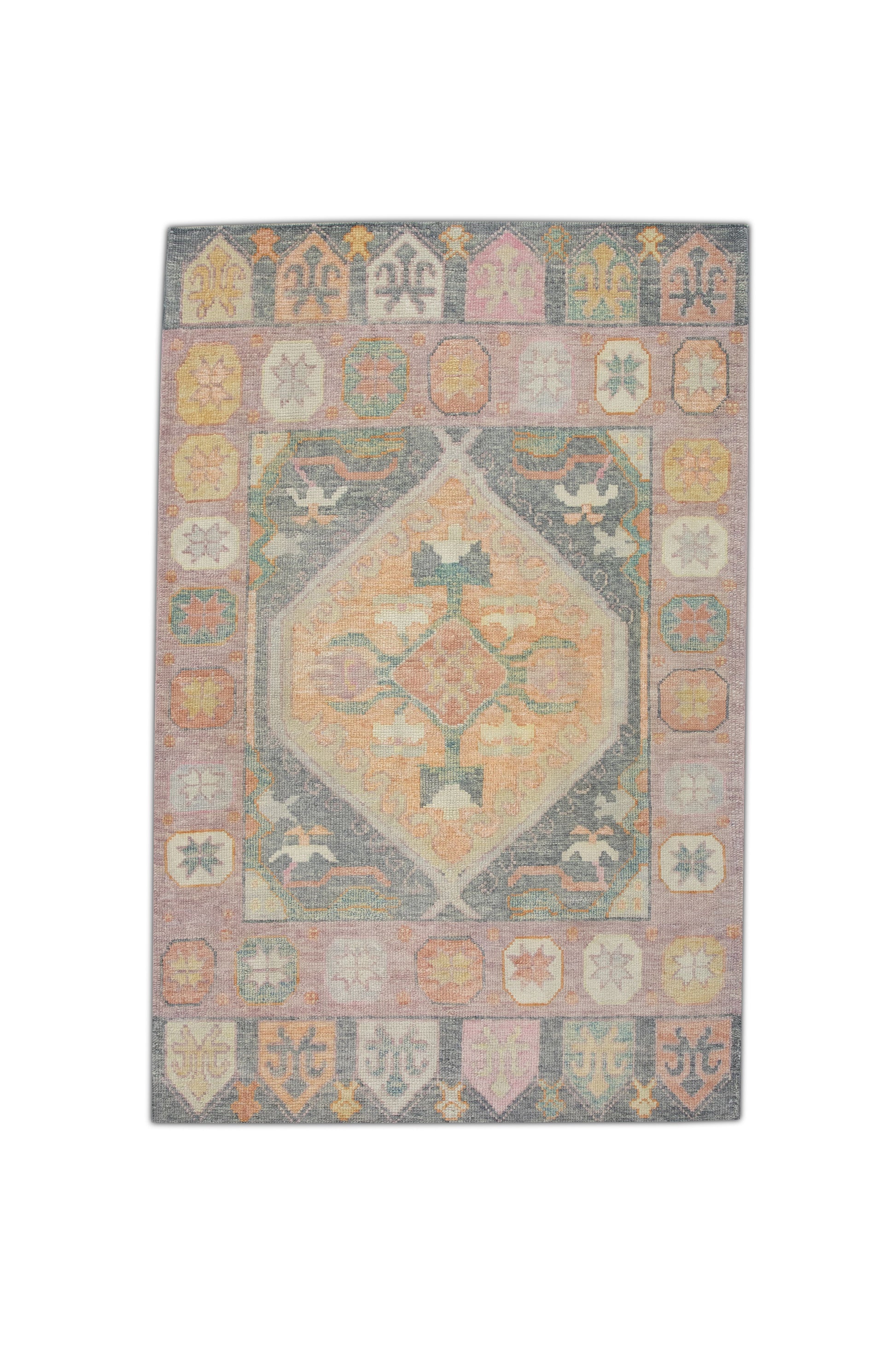Turkish Oushak Rug 4'2" x 6'3" #4261
