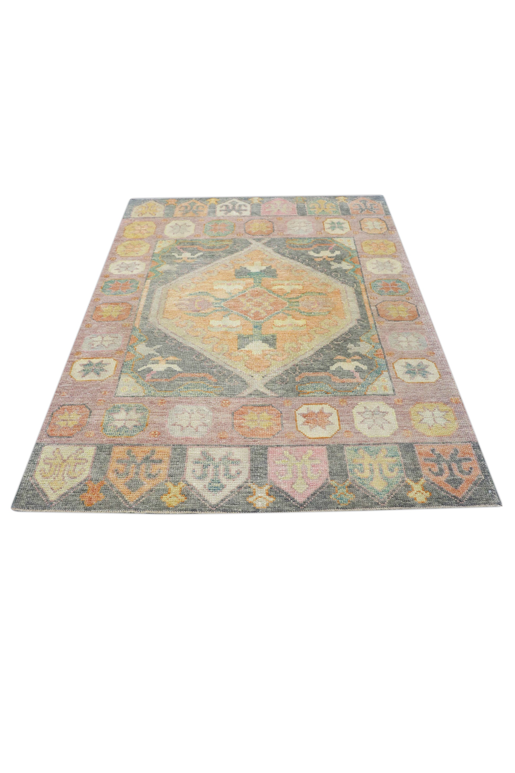 Turkish Oushak Rug 4'2" x 6'3" #4261