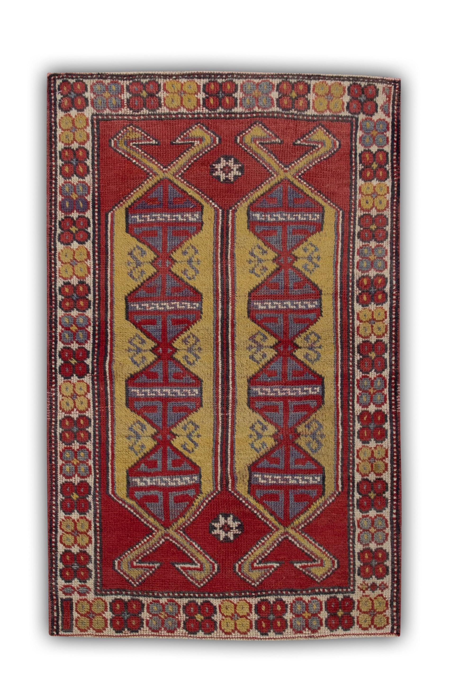 Turkish Vintage Anatolian Rug  2'7" x 4'3" #293