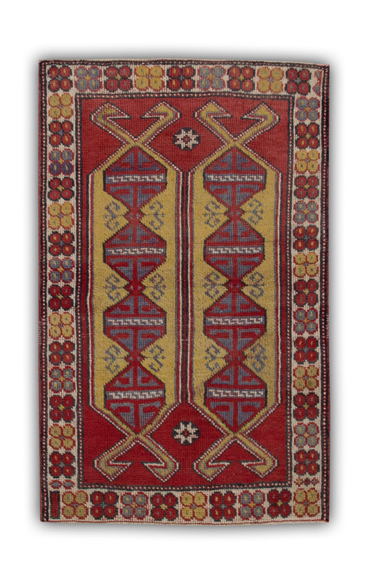 #293 Turkish Vintage Anatolian Rug  2'7" x 4'3"