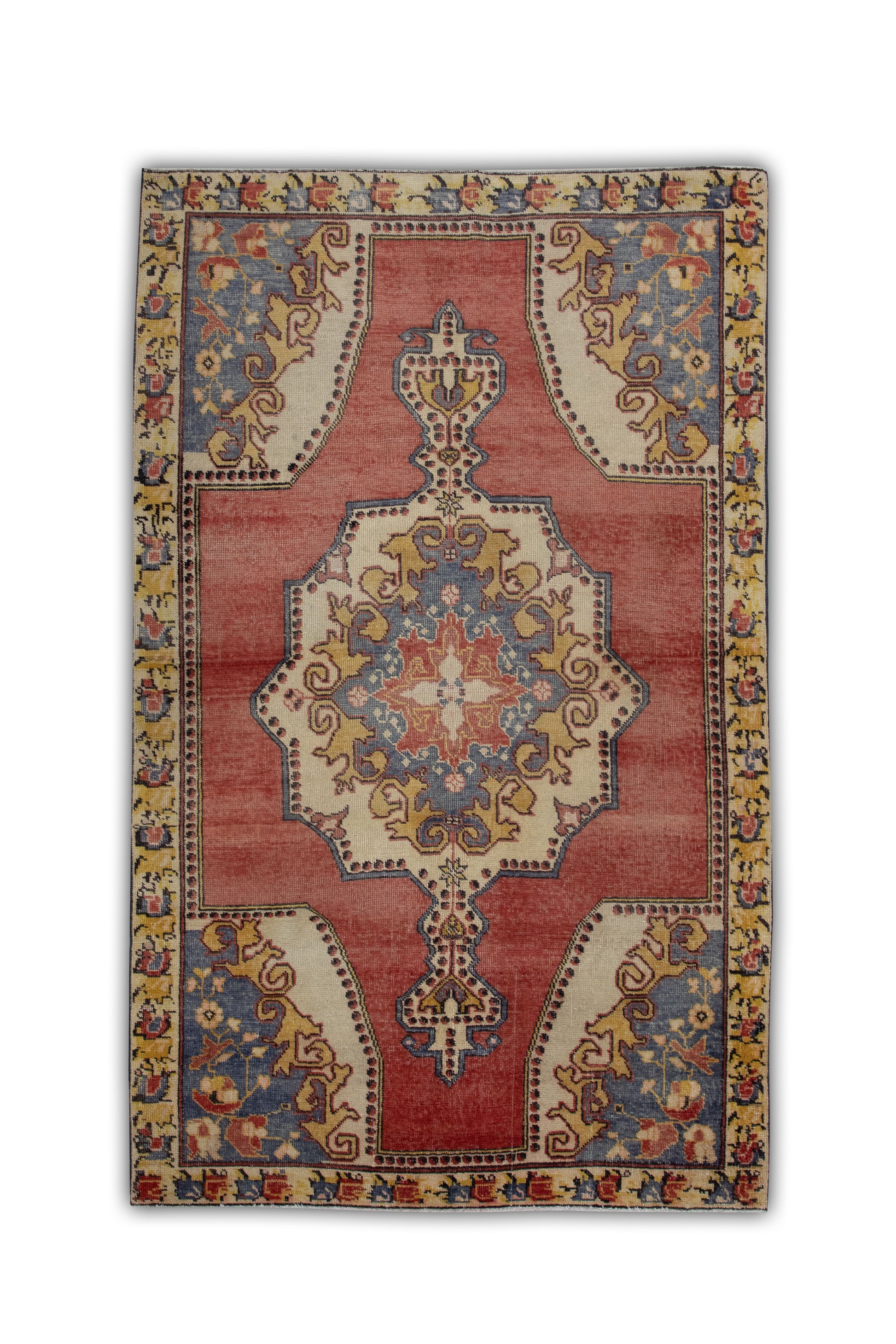 Turkish Vintage Anatolian Rug  4'7" x 7'4" #445