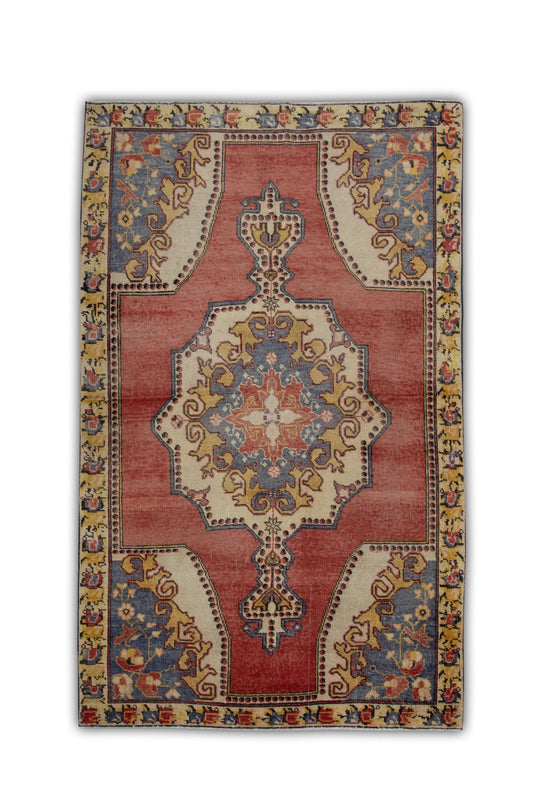 #445 Turkish Vintage Anatolian Rug  4'7" x 7'4"