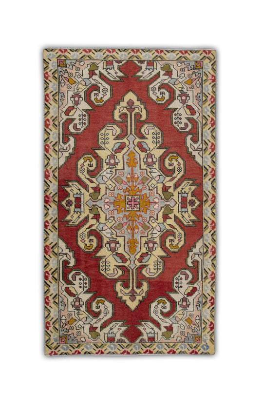 #454 Turkish Vintage Anatolian Rug  4'3" x 7'6"