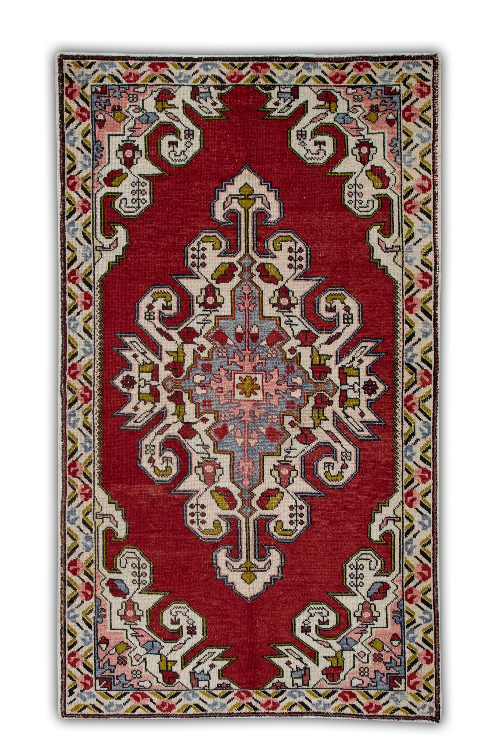 Turkish Vintage Anatolian Rug  4'6" x 7'3" #262