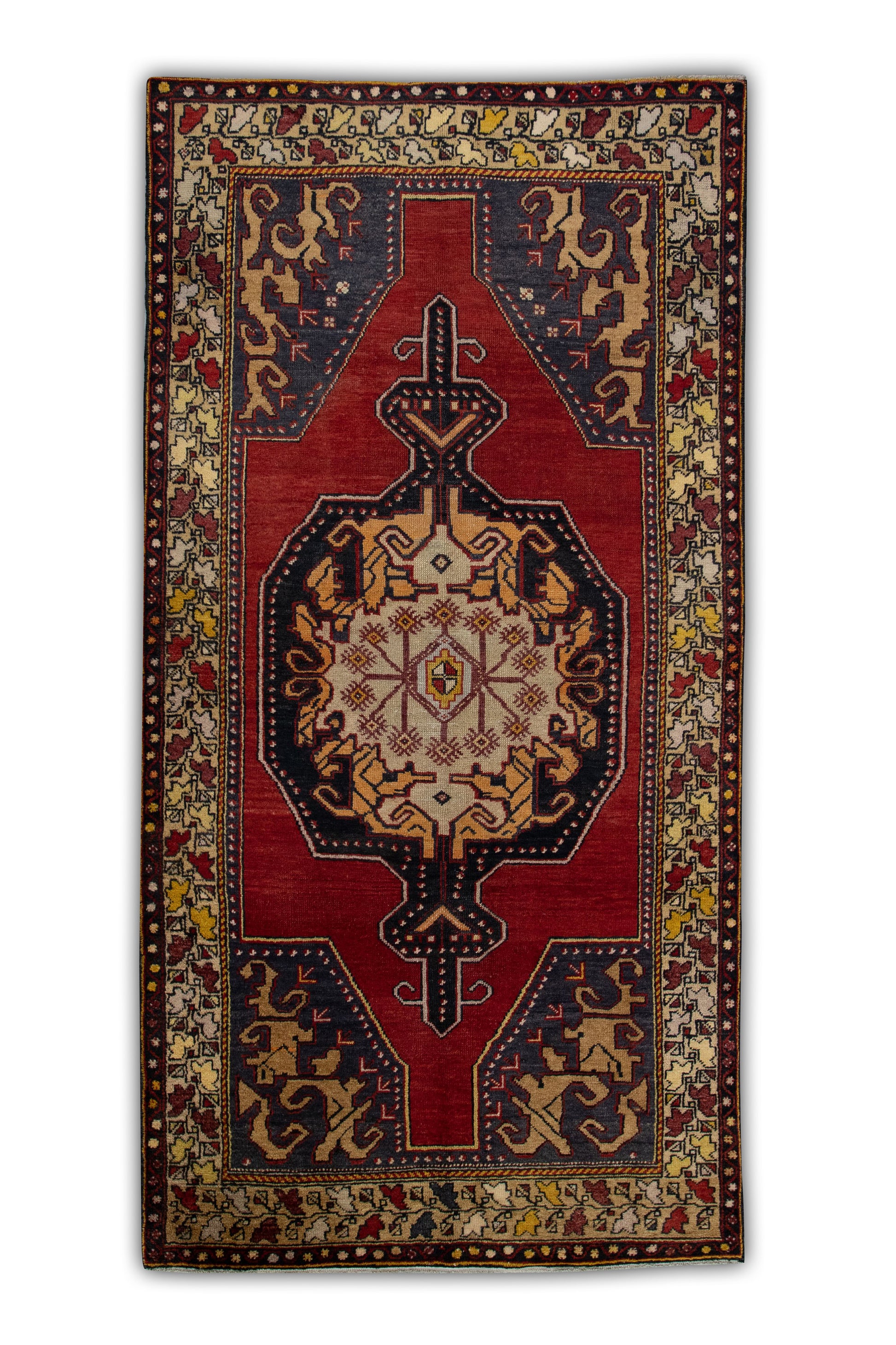 Turkish Vintage Anatolian Rug  4'3" x 8'4" #235
