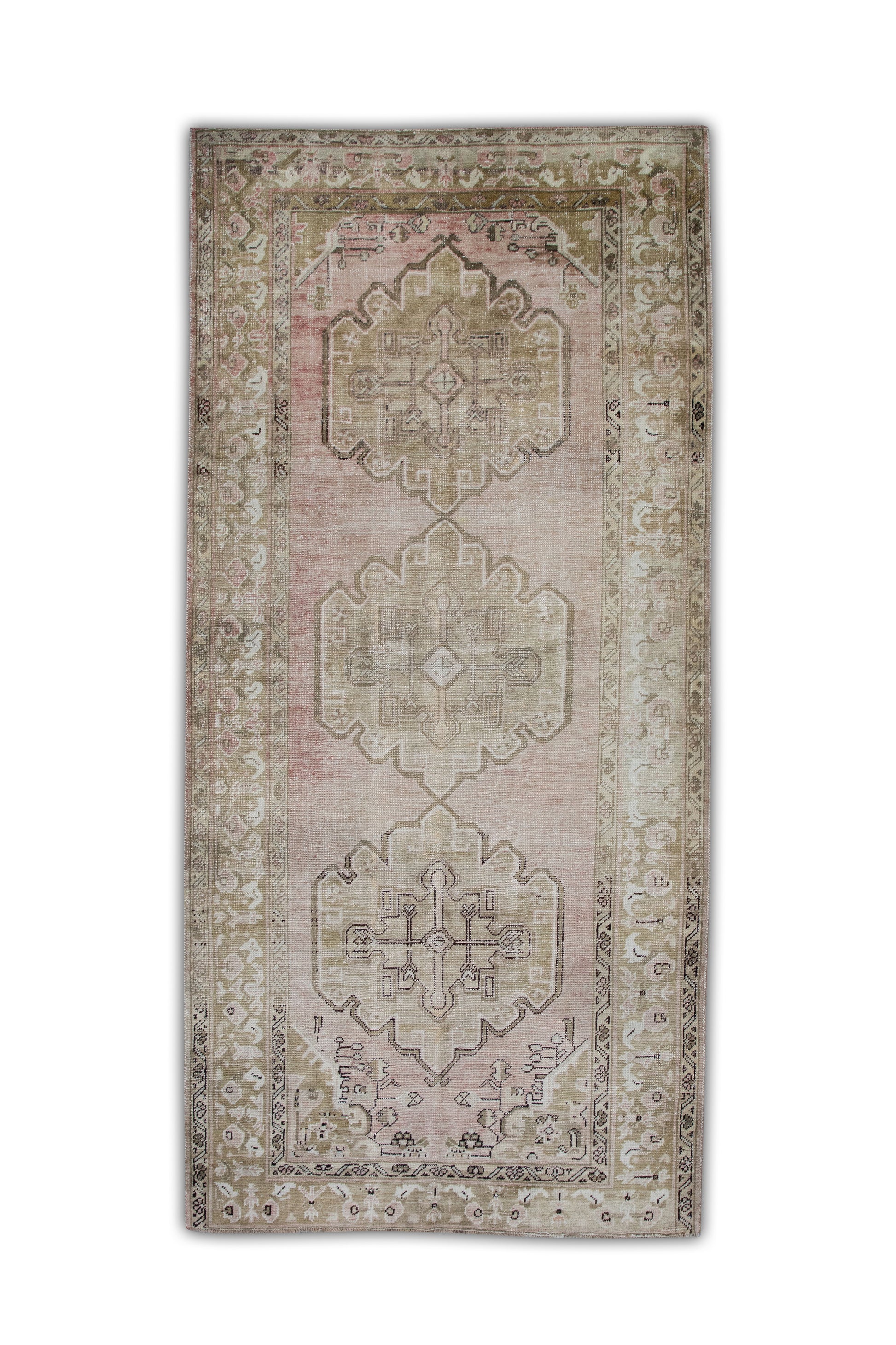 Turkish Vintage Anatolian Rug  4'10" x 10'4" #213