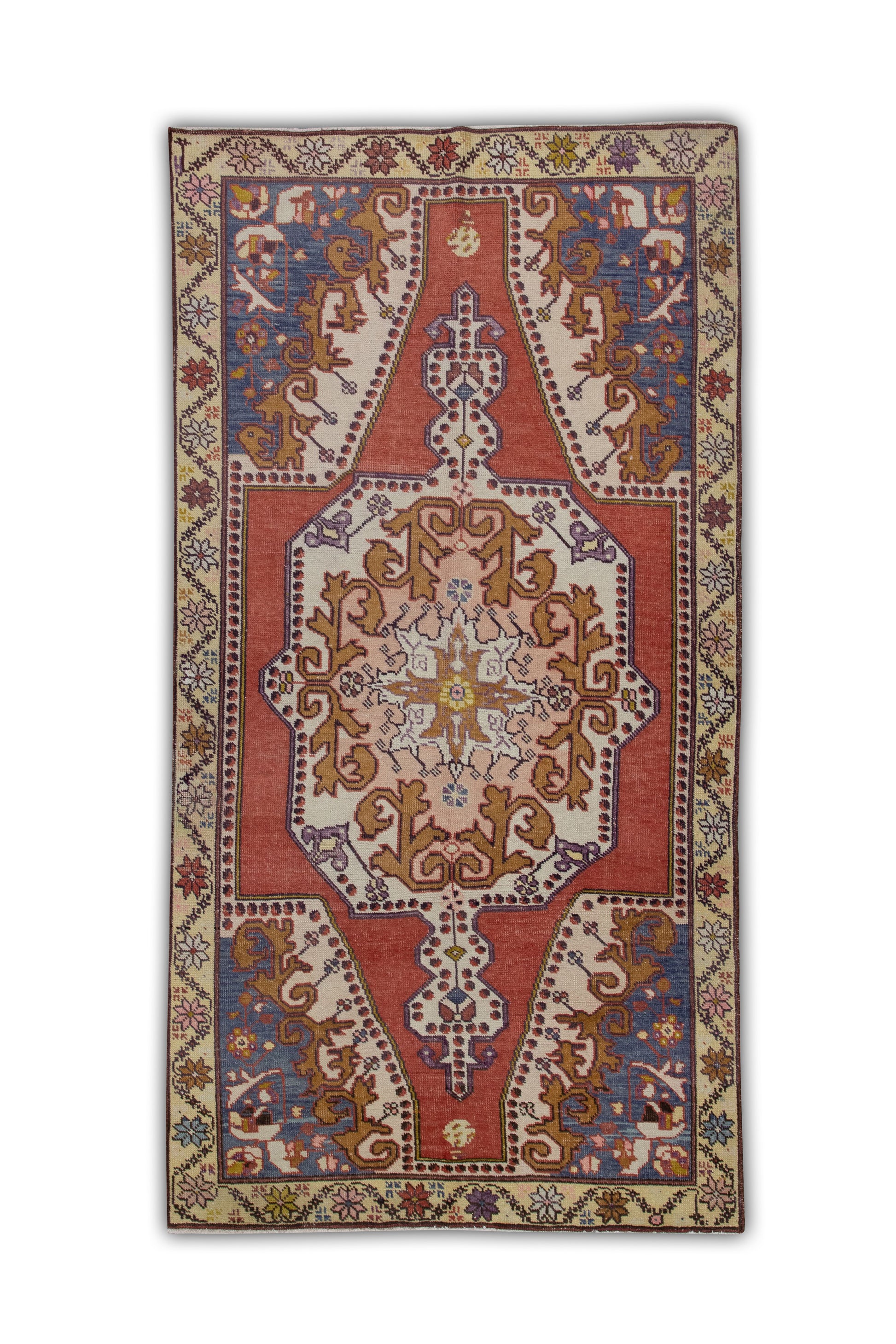 Turkish Vintage Anatolian Rug  4'3" x 8'2" #204