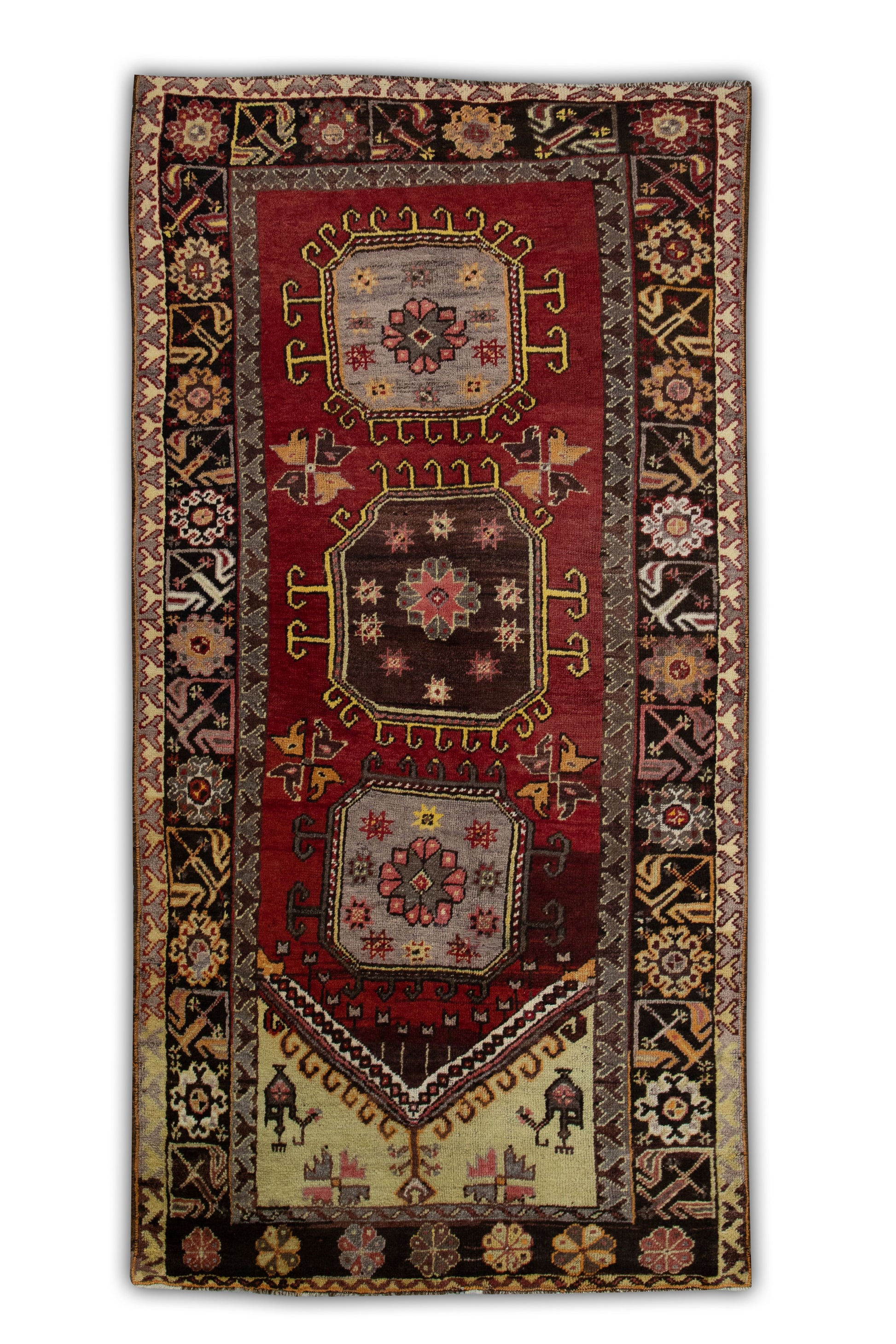 Turkish Vintage Anatolian Rug  4'4" x 8'6" #115