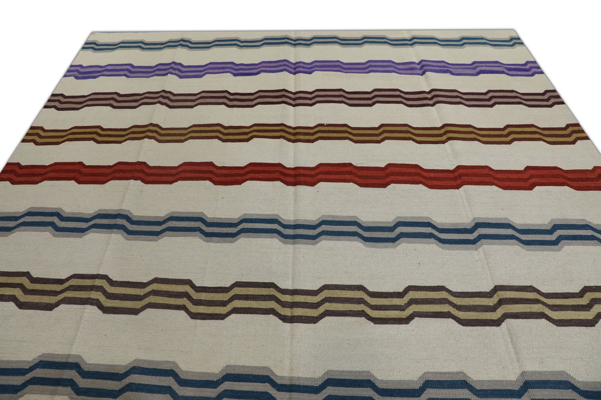 Oriental Flatweave Turkish Kilim 9'1 x 12'7" #2013