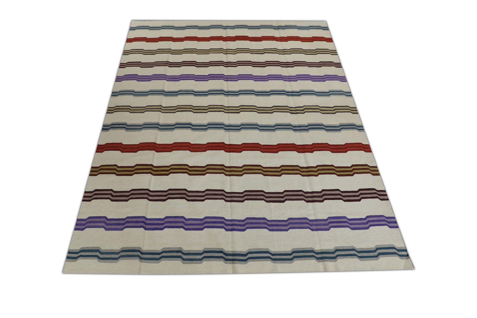 Oriental Flatweave Turkish Kilim 8'6" x 10'8" #2017