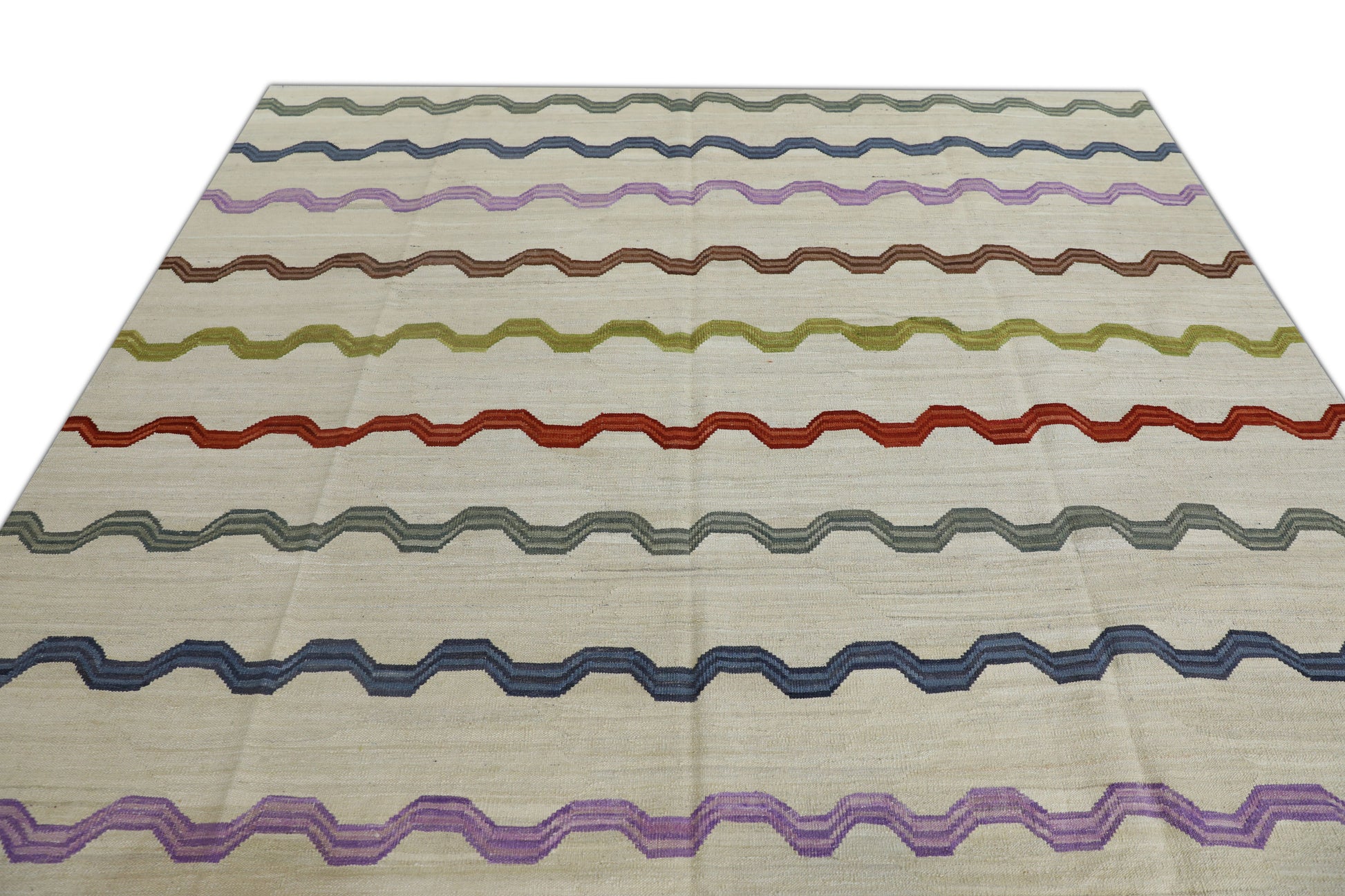 Oriental Flatweave Turkish Kilim 8'1" x 10'8" #2022