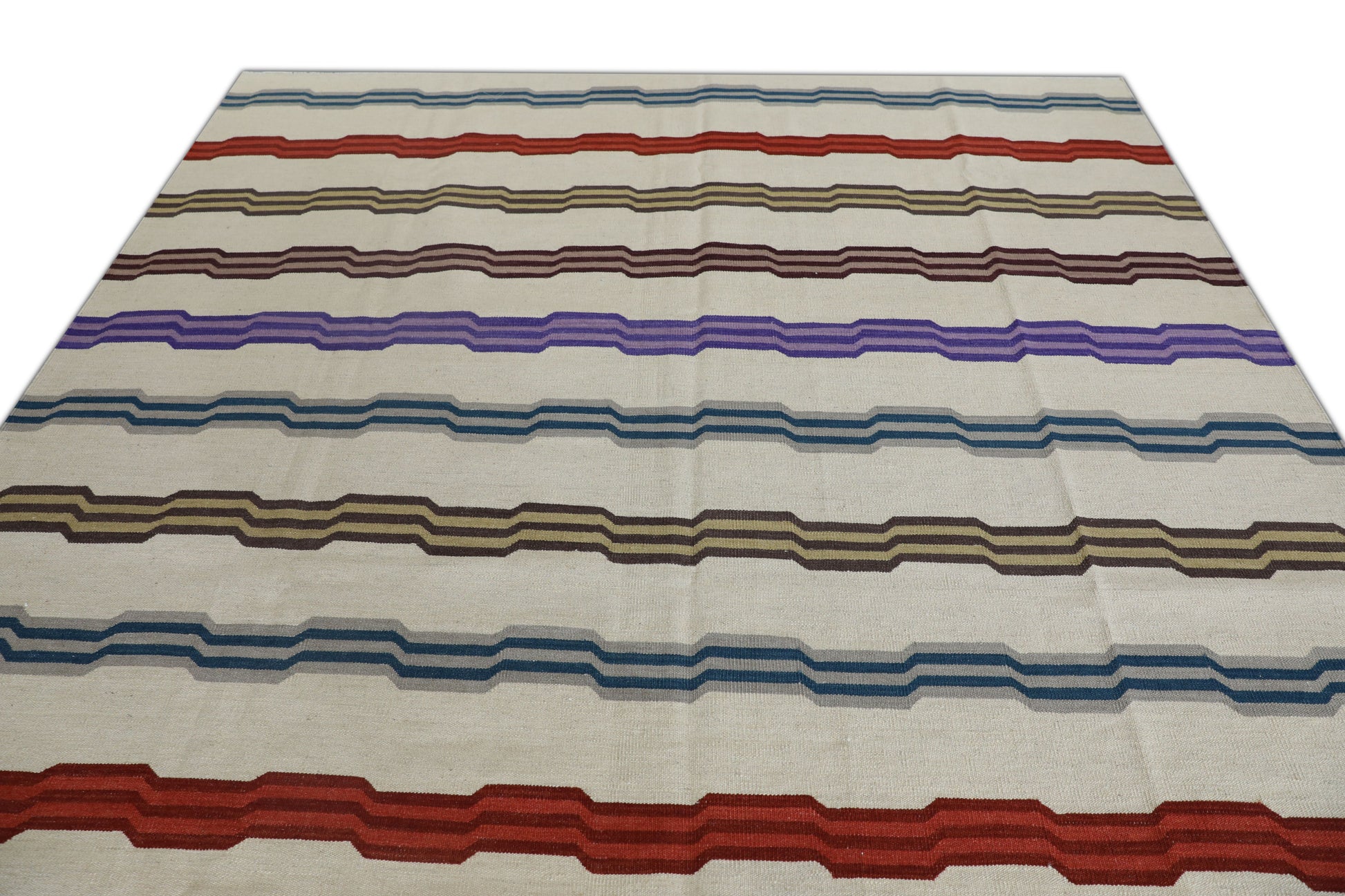 Oriental Flatweave Turkish Kilim 8'6 x 10'9" #2021