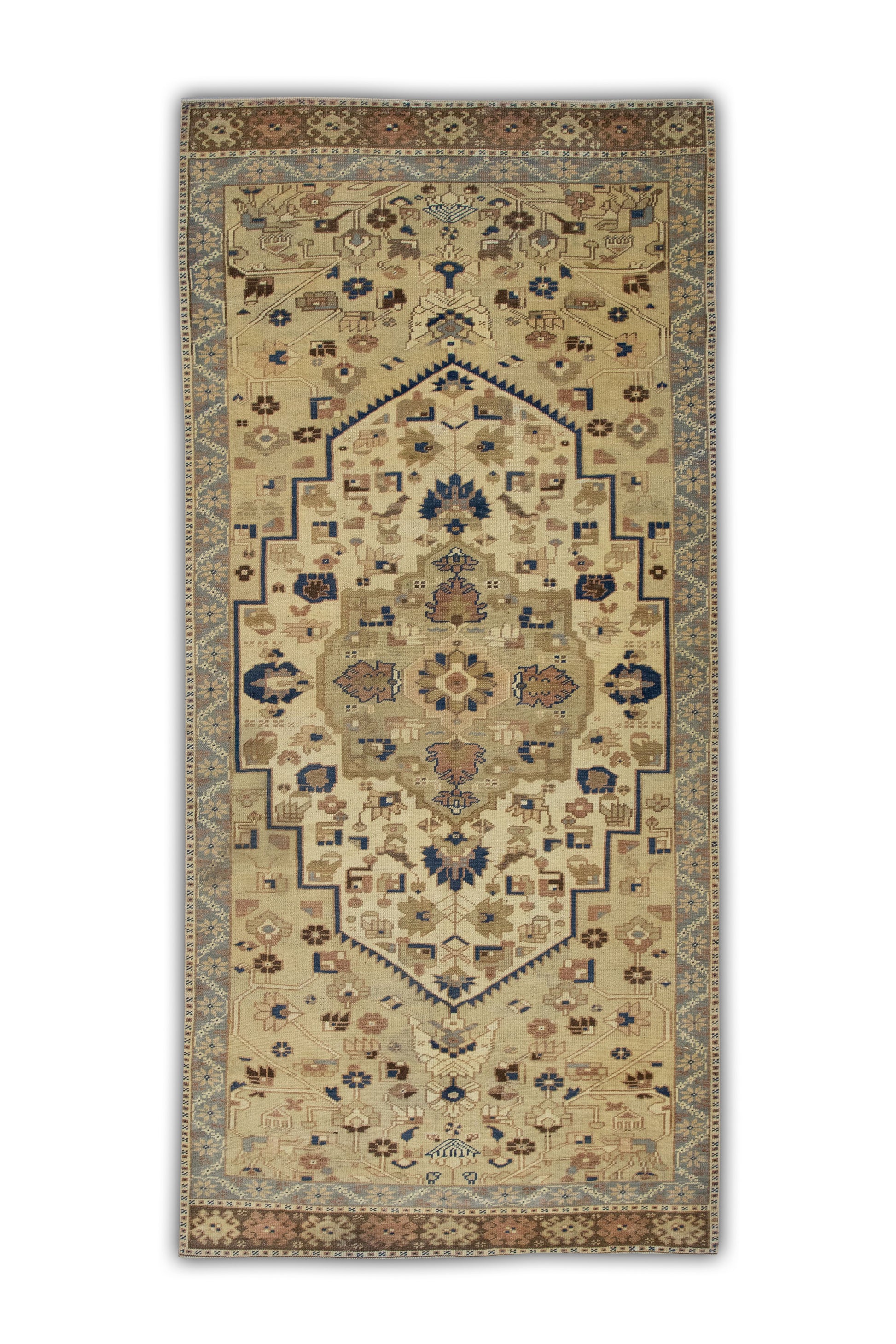 Turkish Vintage Anatolian Rug  3'10" x 8'4" #13