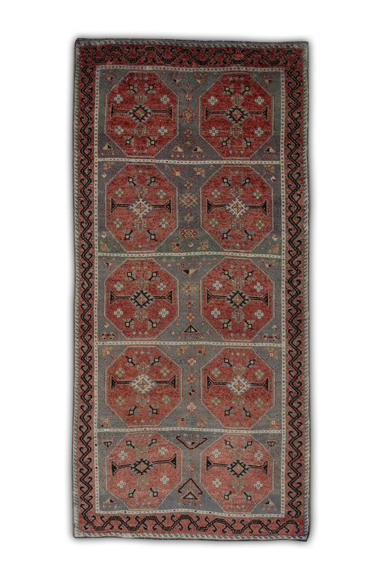 #01 Turkish Vintage Anatolian Rug  4'1" x 8'