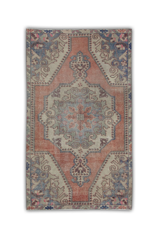 #4 Turkish Vintage Anatolian Rug  4' x 6'11"