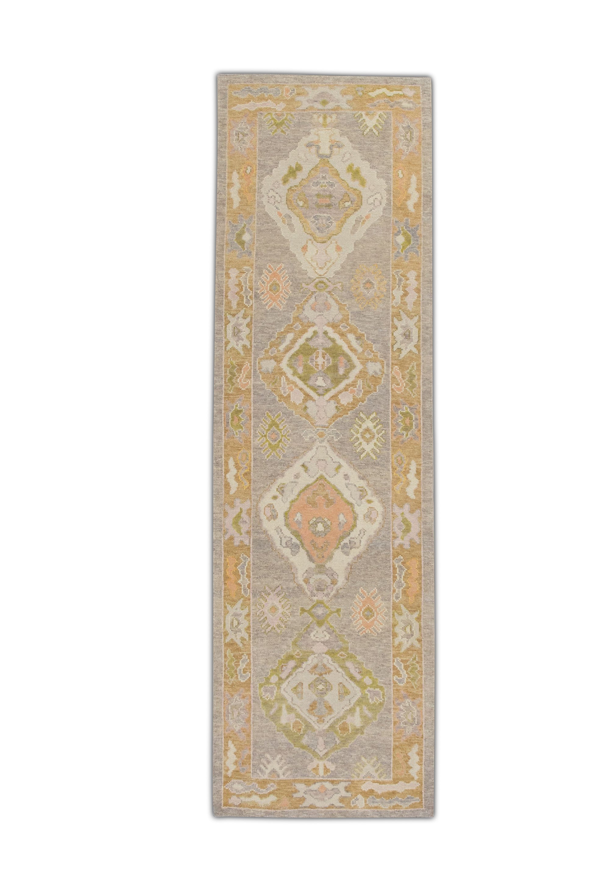 Turkish Oushak Rug 3' x 10'2" #4119