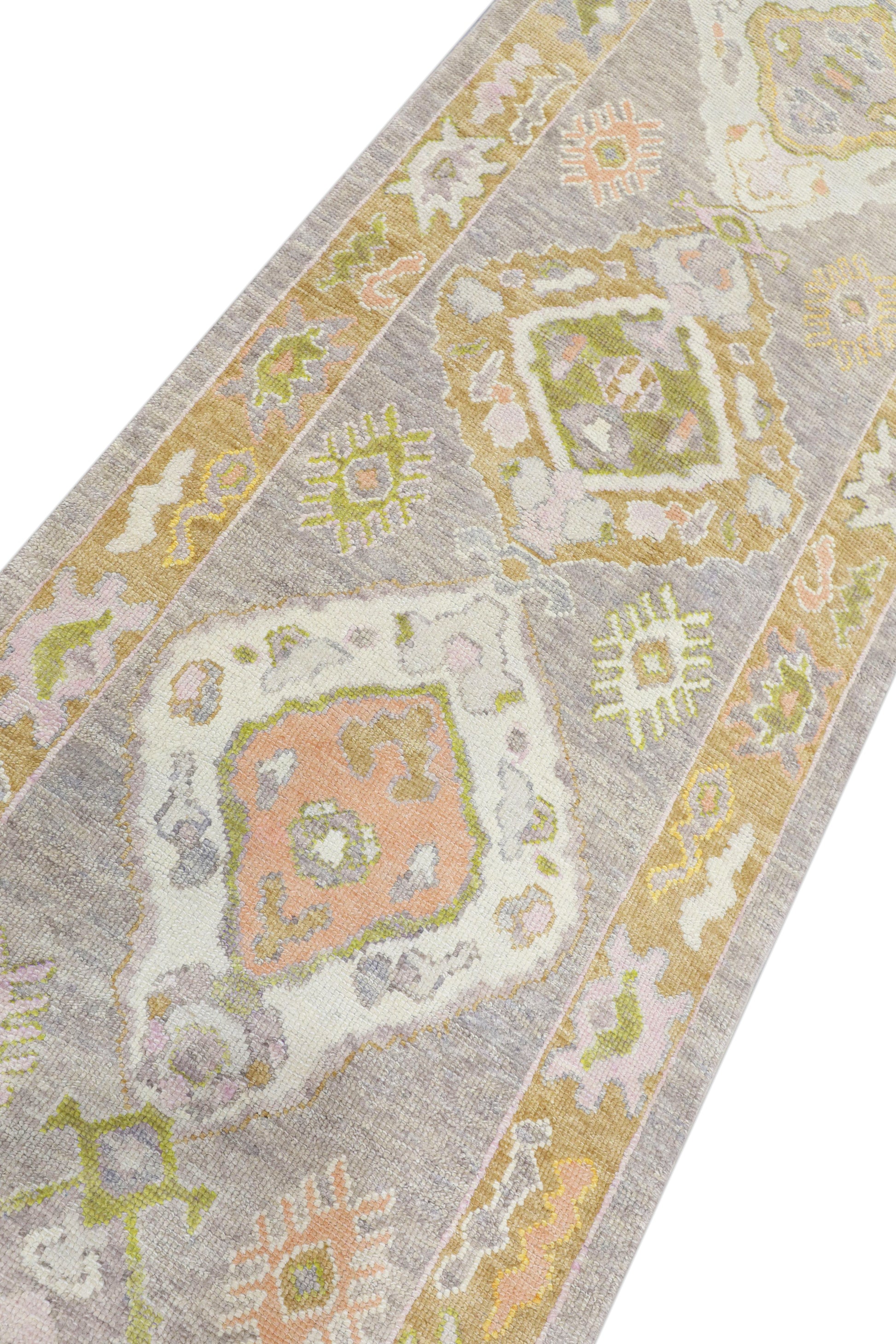 Turkish Oushak Rug 3' x 10'2" #4119