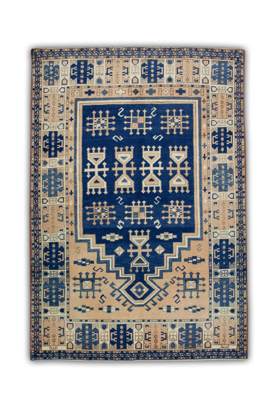 #35 Turkish Vintage Anatolian Rug  4'5" x 6'5"