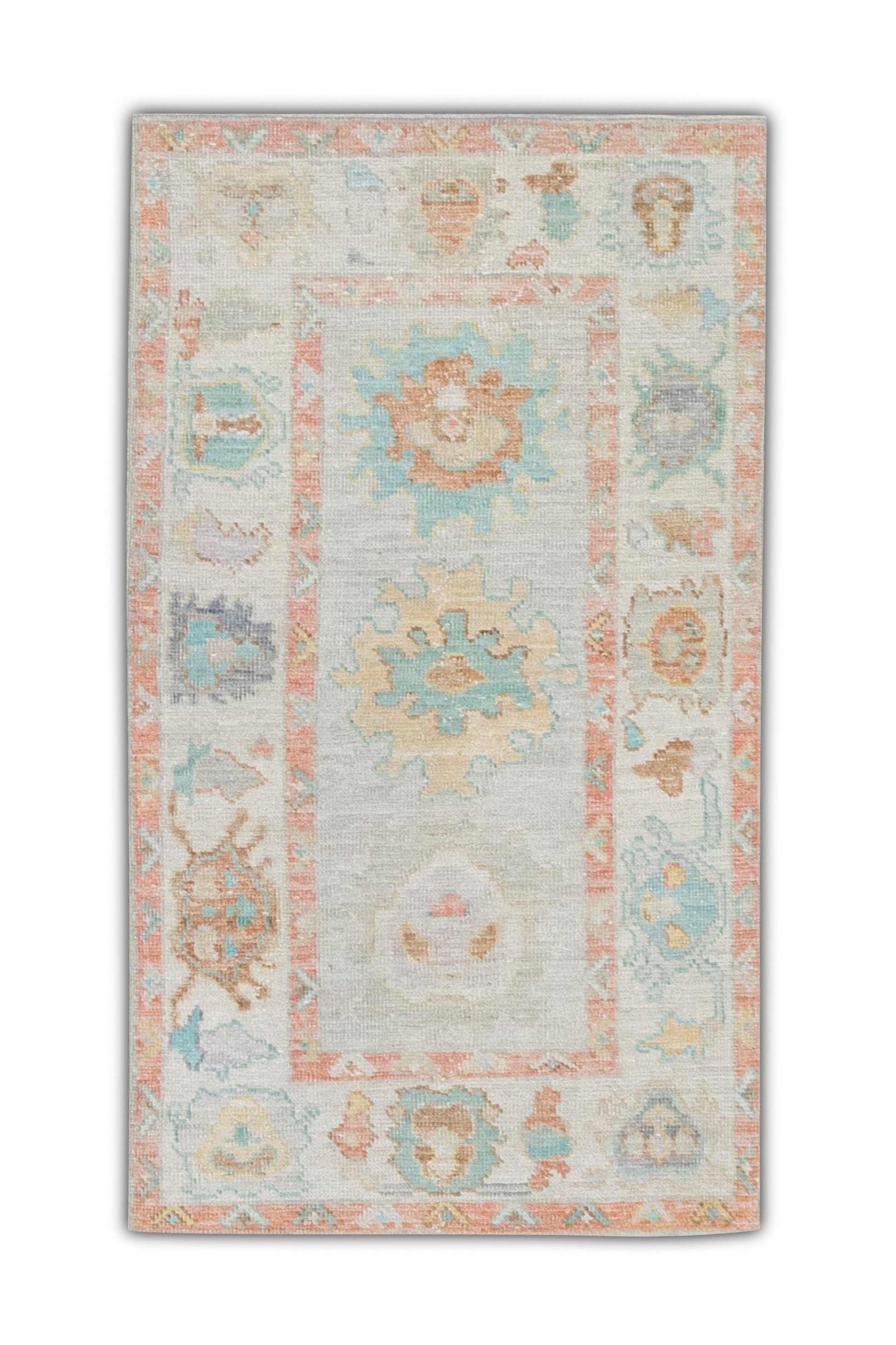 Turkish Oushak Rug 2'10" x 5'1" #4426