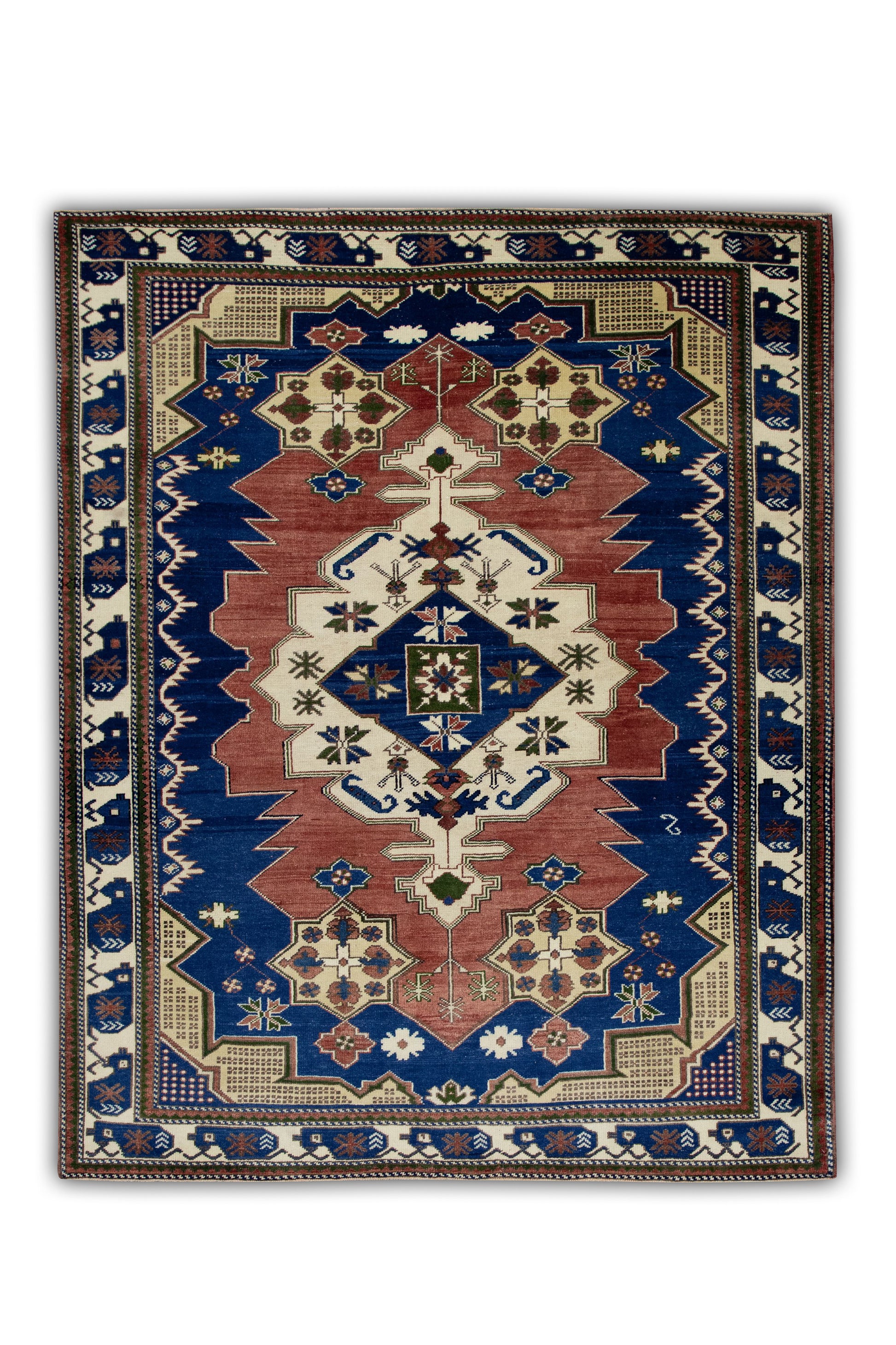 Turkish Vintage Anatolian Rug  5'2" x 6'5" #223